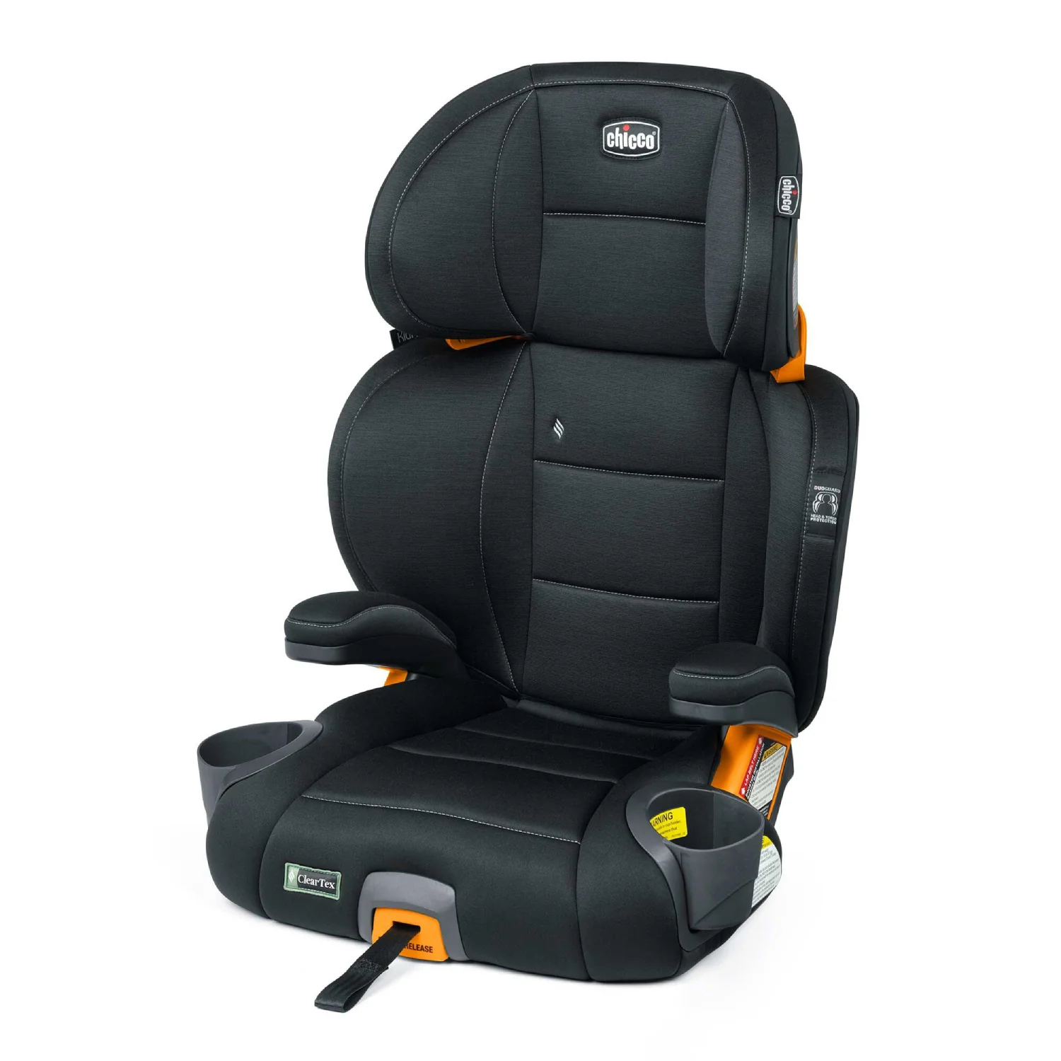 Chicco KidFit ClearTex Plus 2-in-1 Belt-Positioning Booster Car Seat - Obsidian