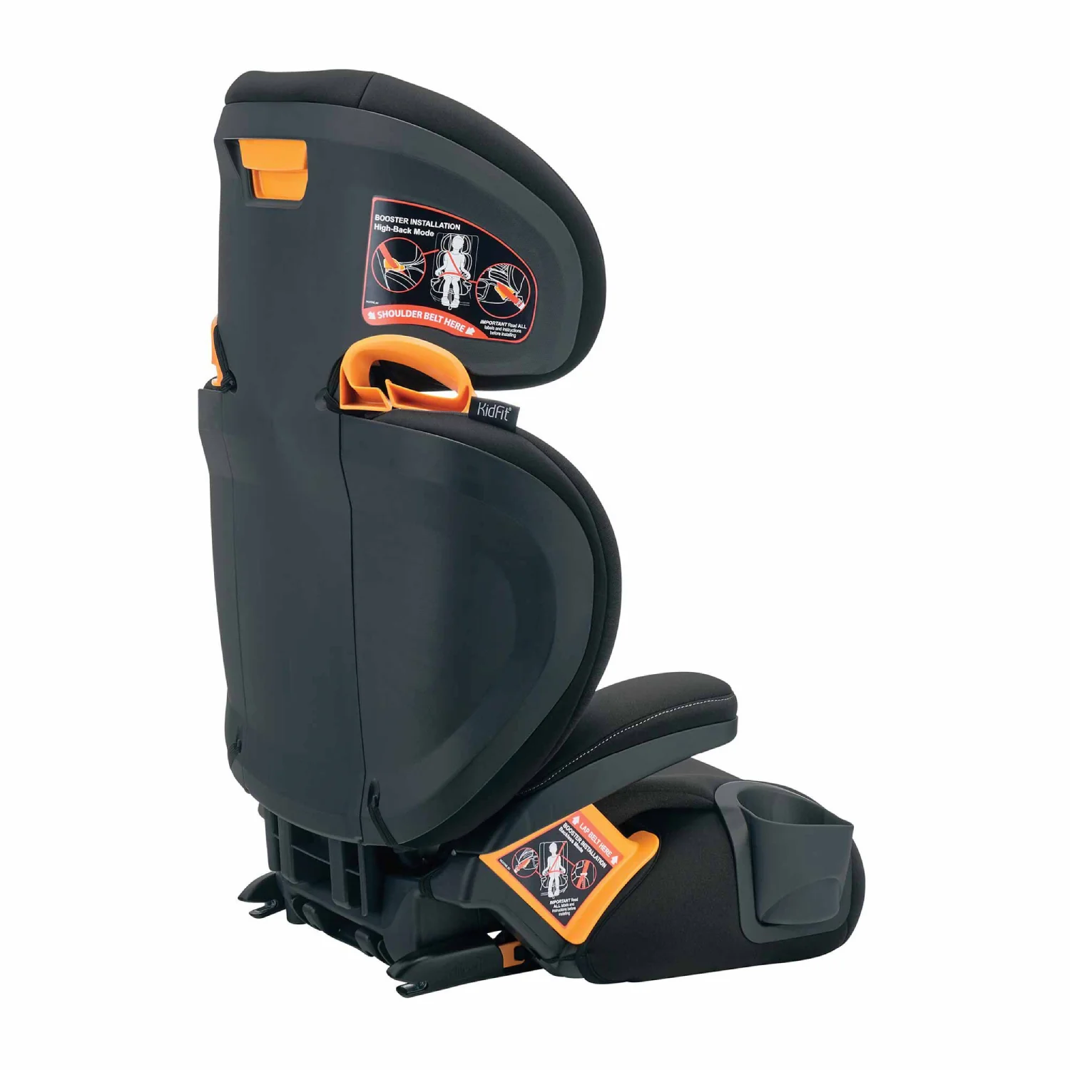 Chicco KidFit ClearTex Plus 2-in-1 Belt-Positioning Booster Car Seat - Obsidian - Image 5