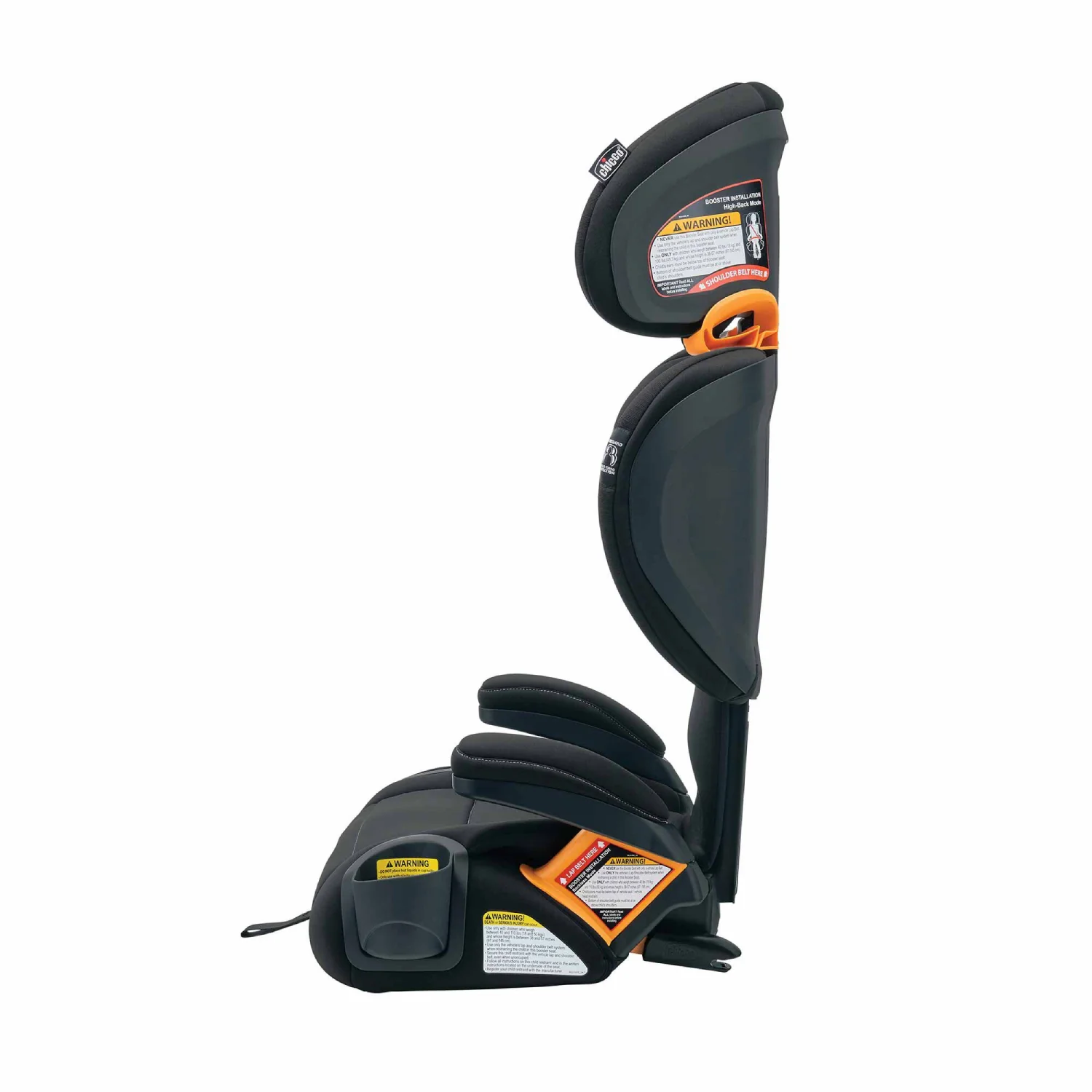 Chicco KidFit ClearTex Plus 2-in-1 Belt-Positioning Booster Car Seat - Obsidian - Image 6