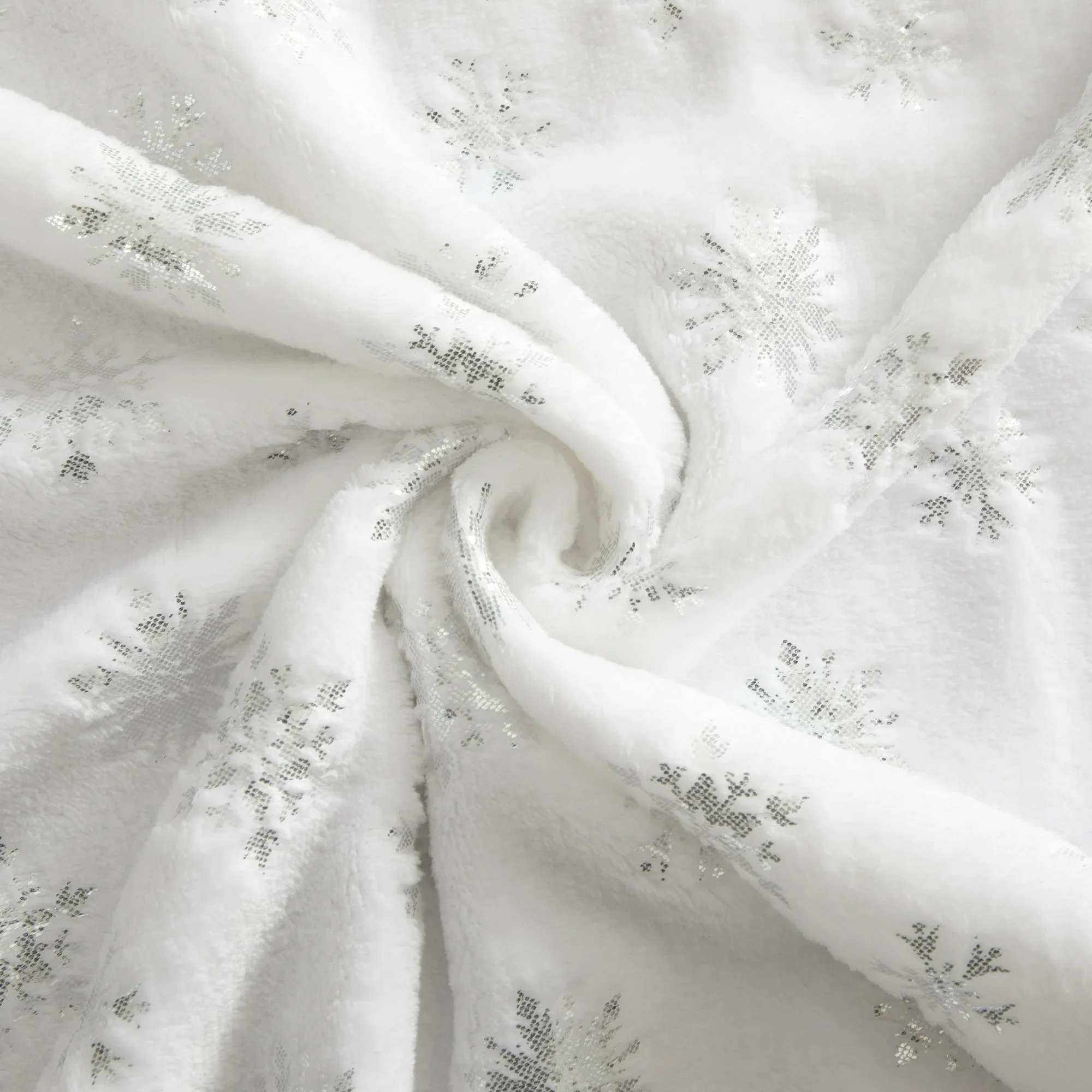 Christmas Throw Blanket - Snowflake White - Image 3