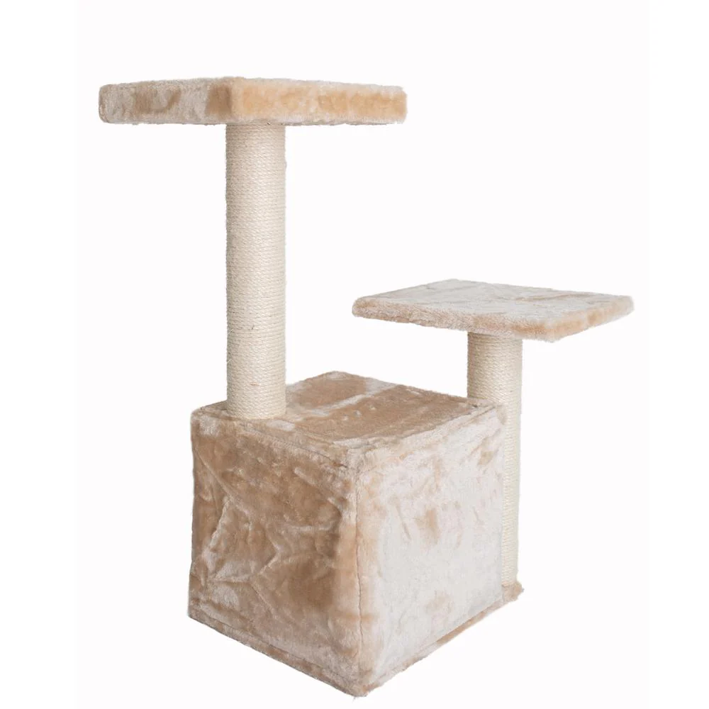 Classic Real Wood Cat Tree, 32-Inch Beige - Image 14
