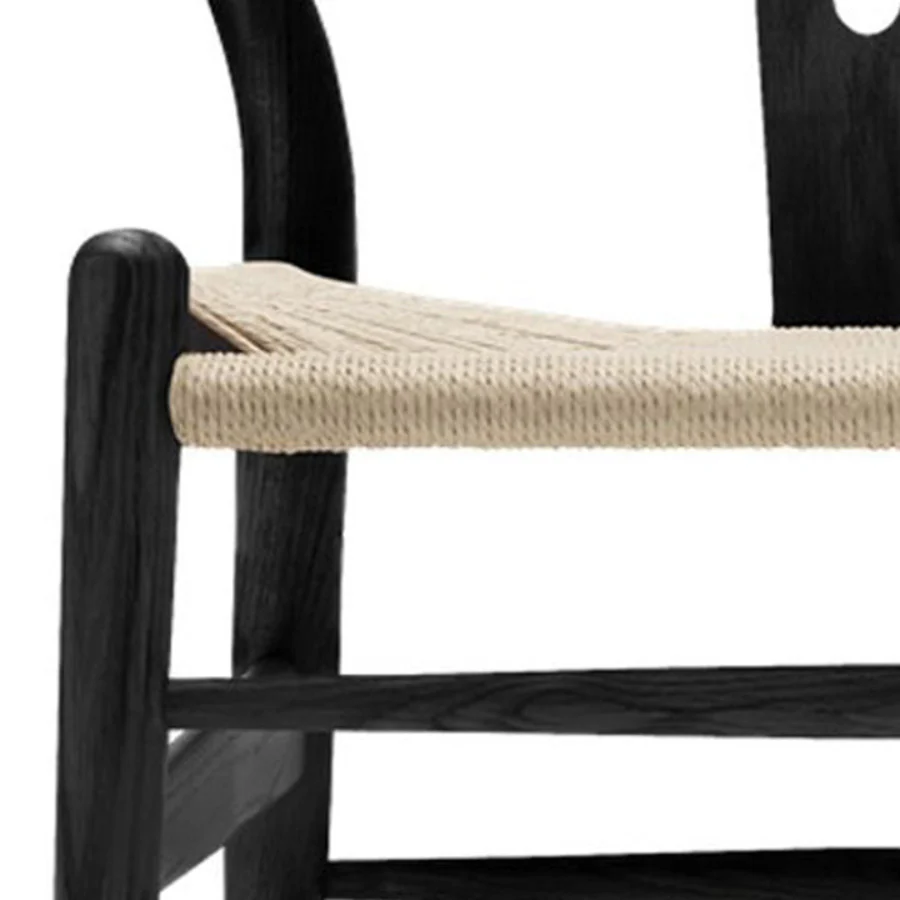 Classic Wishbone 31" Dining Chair by Primitive Collections - Black - Image 3