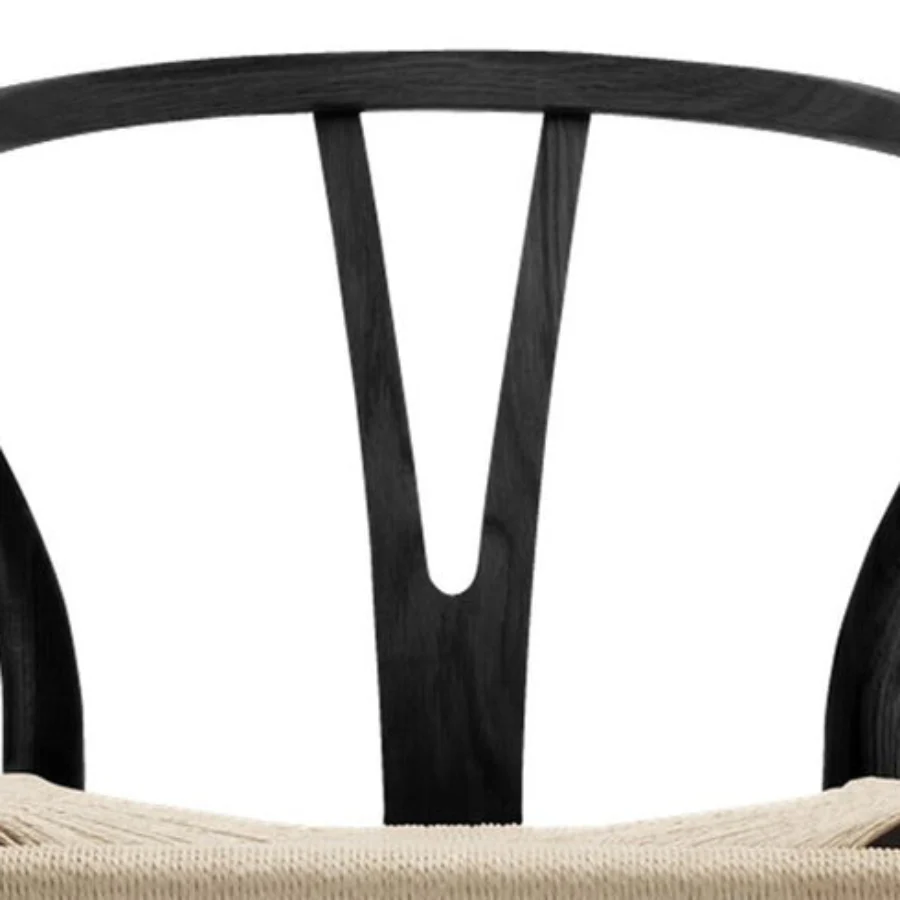 Classic Wishbone 31" Dining Chair by Primitive Collections - Black - Image 4