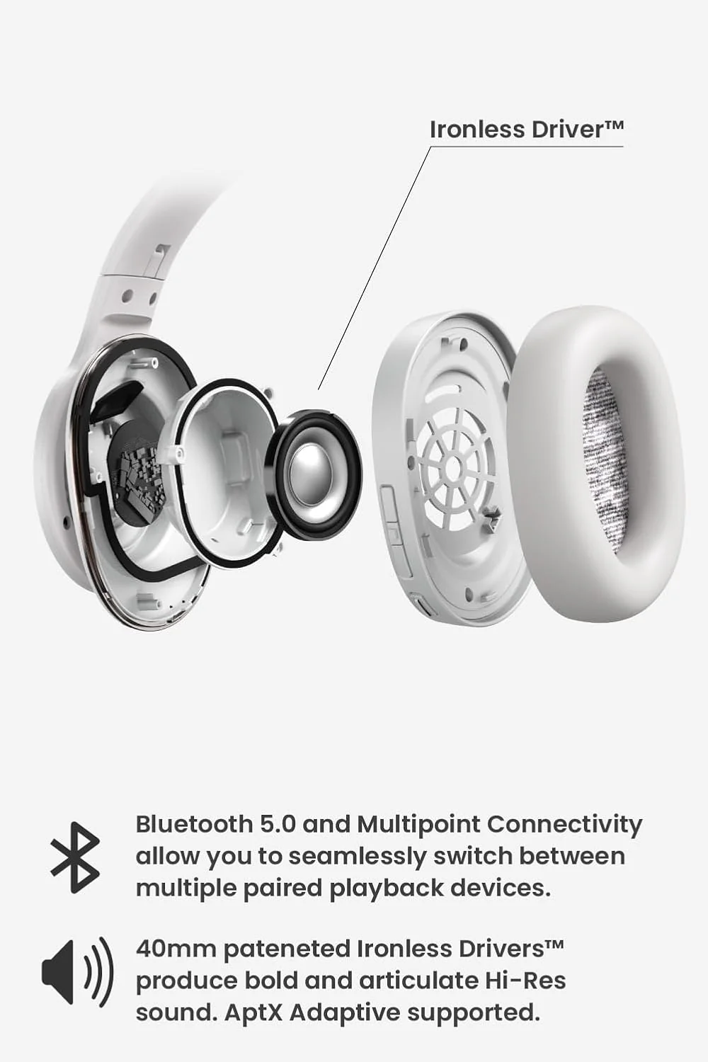 Cleer Enduro Active Noise cancelling Wireless Over-the-Ear Headphones - Image 6