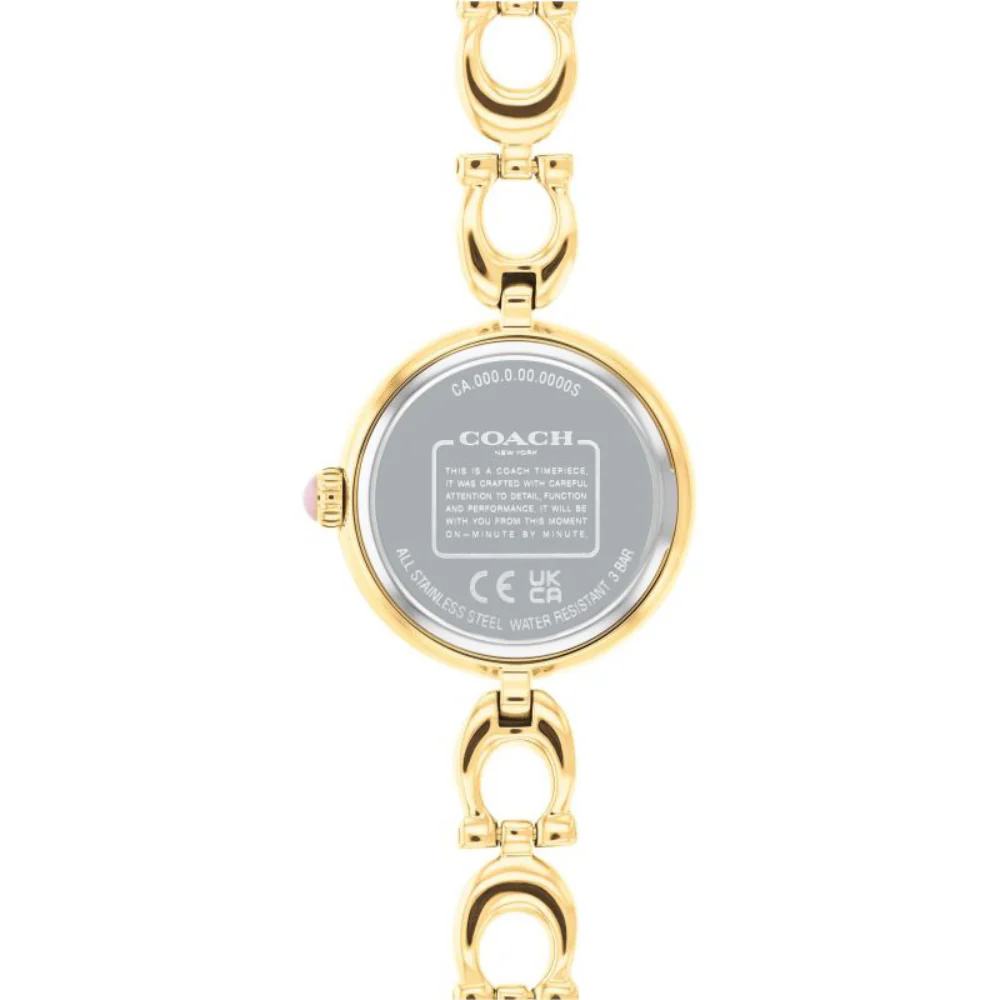 Coach Gracie Women's 23mm Quartz Crystal Bracelet Watch - Gold - Image 3