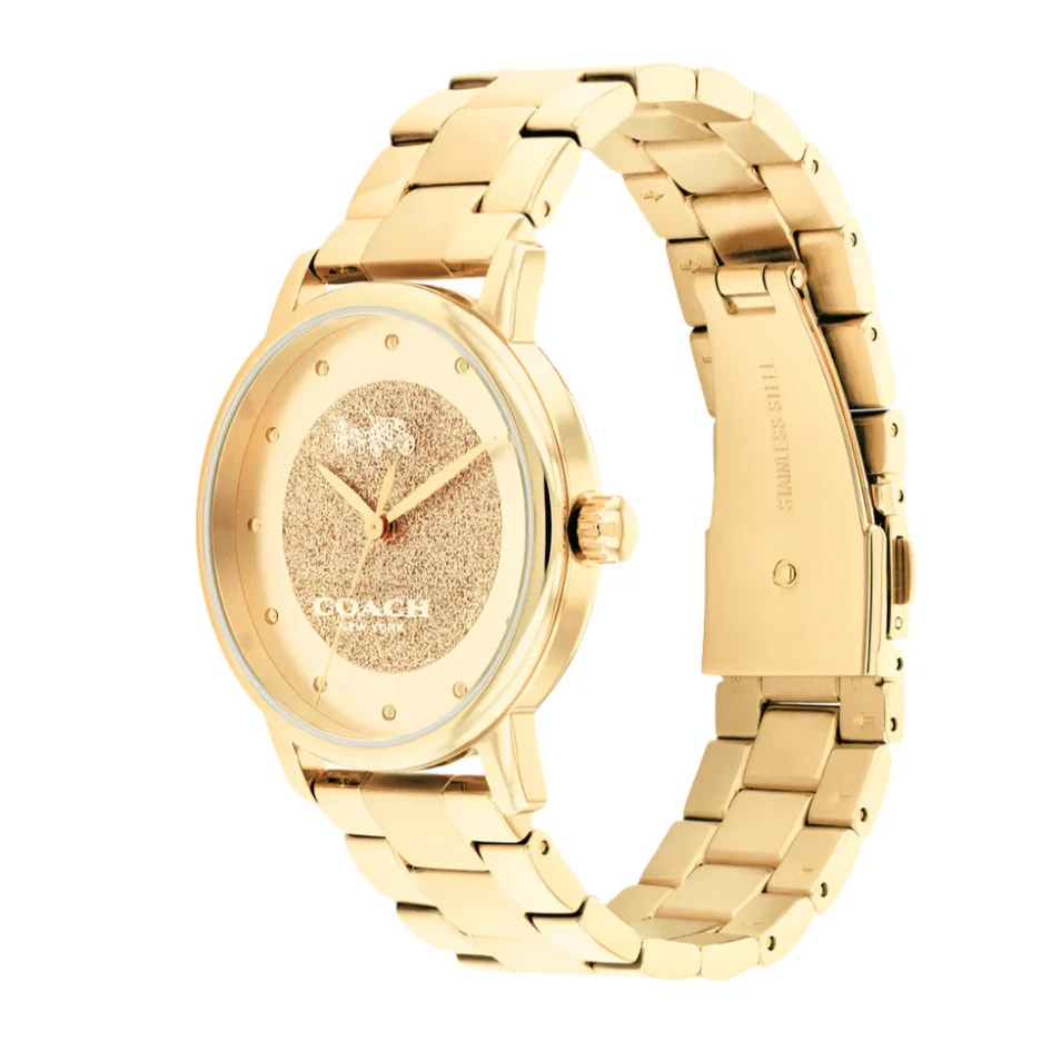 Coach Grand Women's 36mm Quartz Bracelet Watch - Gold - Image 2