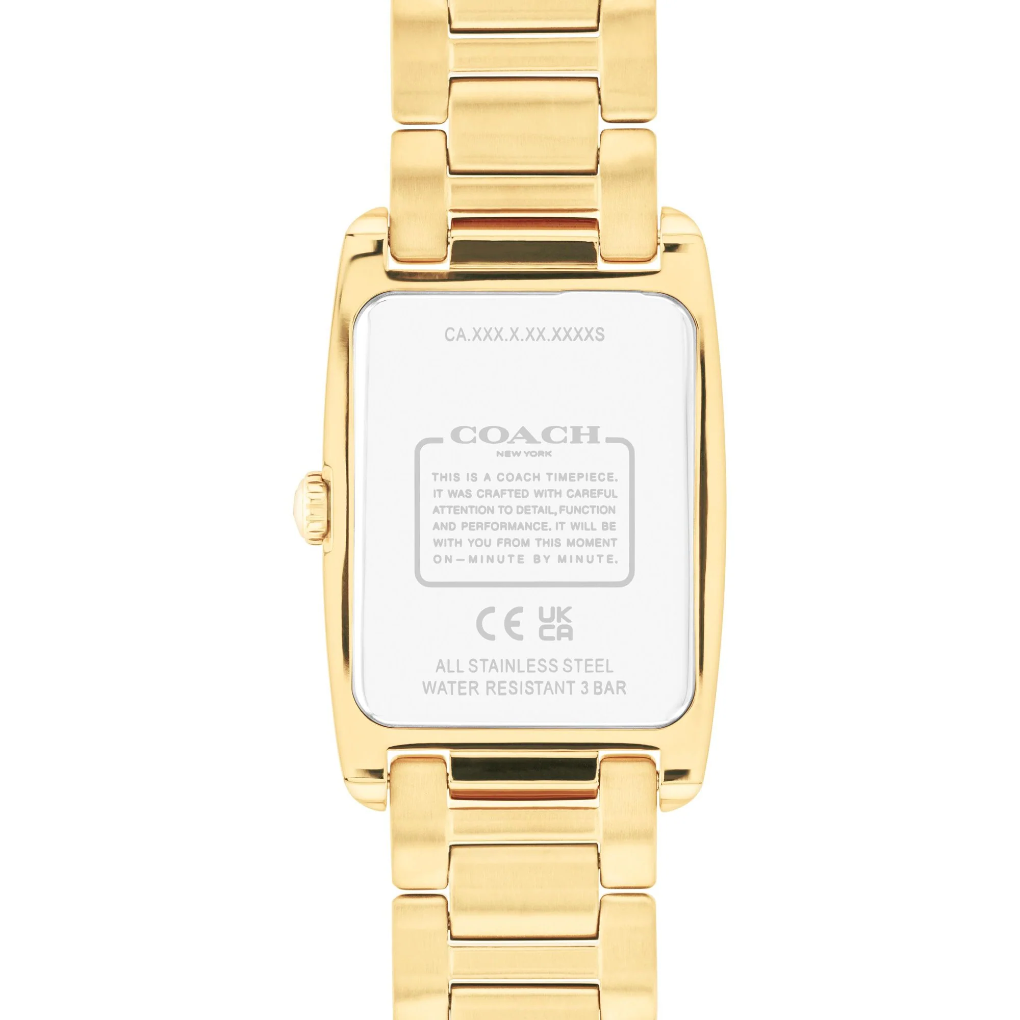 COACH Reese Crystal Black Dial Gold-Tone Bracelet Watch 35mm - Image 3