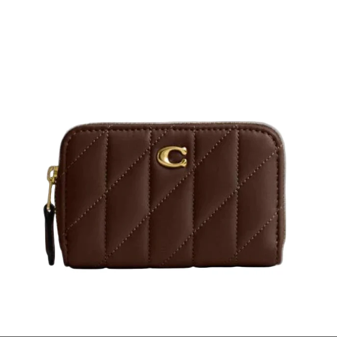 Coach Essential Small Zip Around Card Case with Pillow Quilting - Image 4