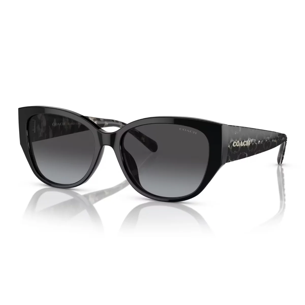 Coach Women's Rectangle Sunglasses, Gray Gradient - Image 3