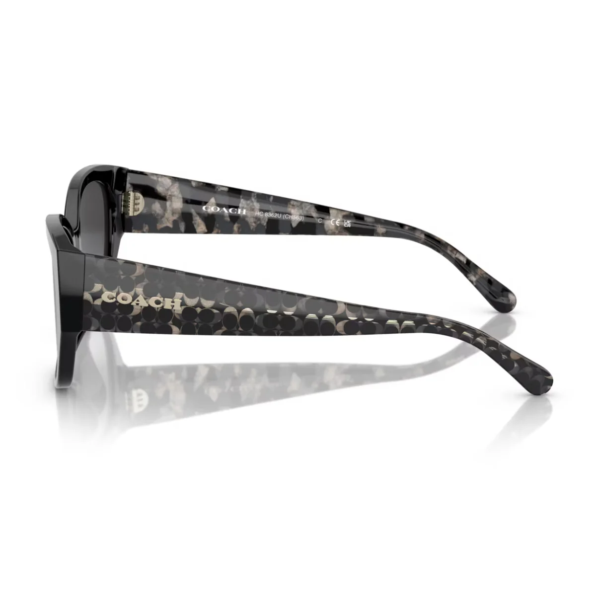 Coach Women's Rectangle Sunglasses, Gray Gradient - Image 4