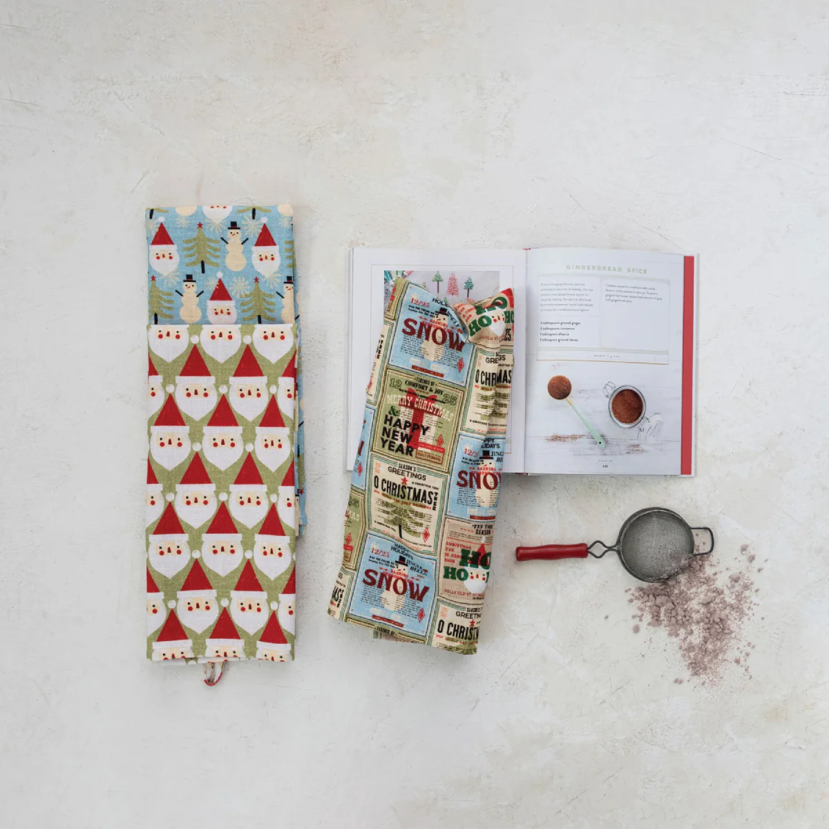Creative Co-op 28" x 18" Printed Tea Towel (Set of 3) - Multicolor - Image 3
