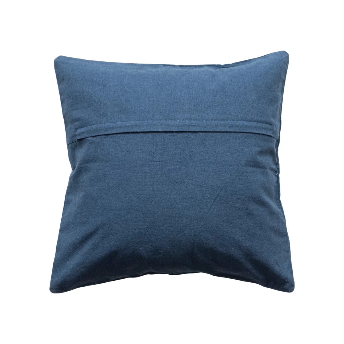 Creative Co-op Pillow with Embroidered "Merry & Bright" - Navy/White - Image 3