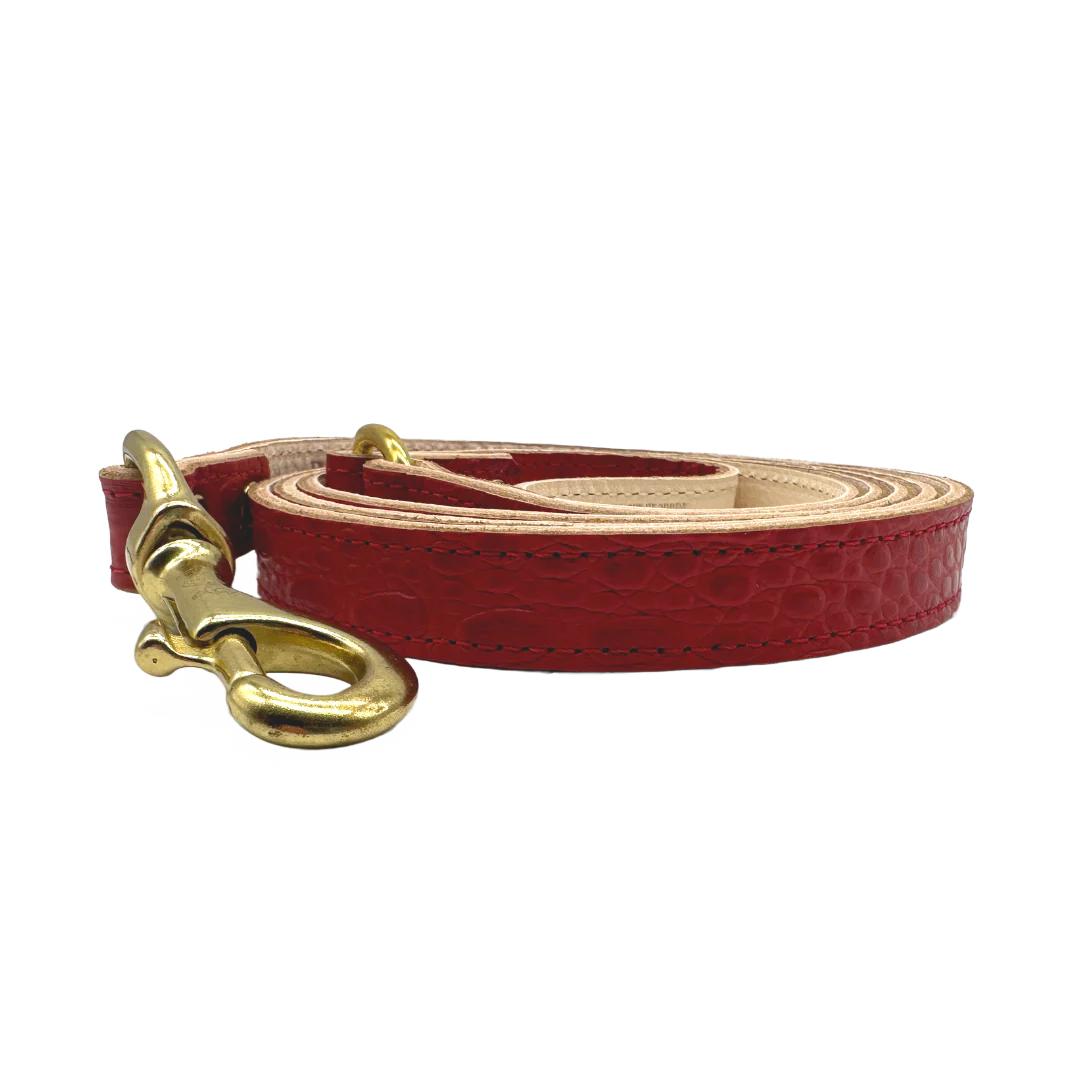 Croc Leather Dog Leashes - Image 7