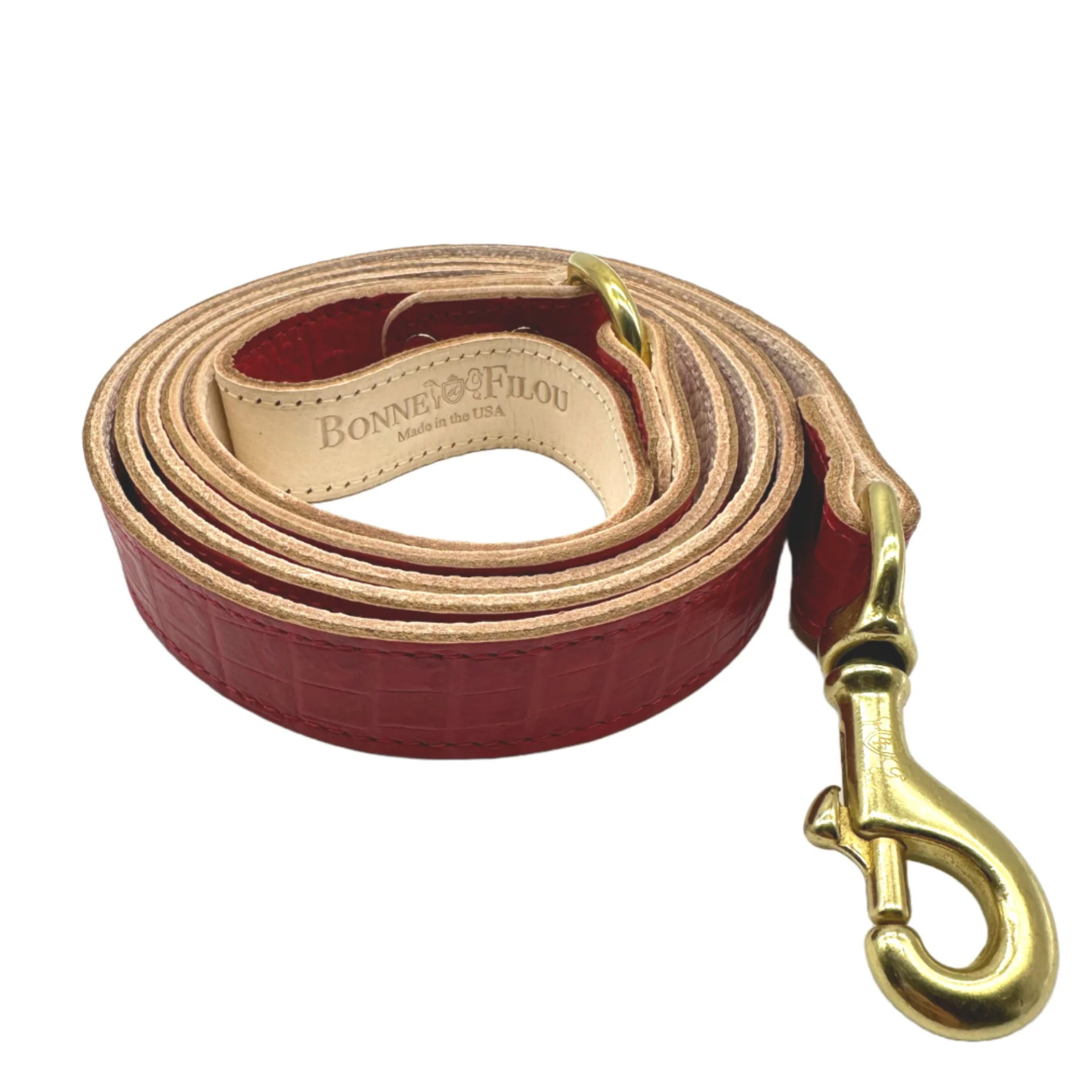 Croc Leather Dog Leashes - Image 9