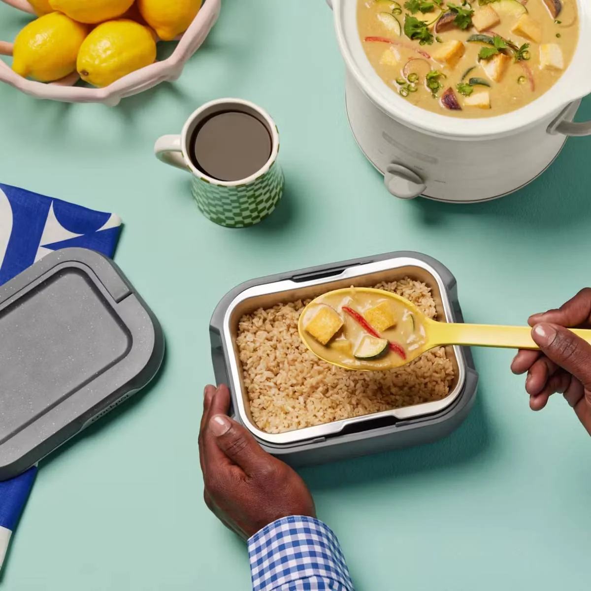 Crock-Pot Go Electric Lunch Box with Detachable Cord- Mussel Gray - Image 6