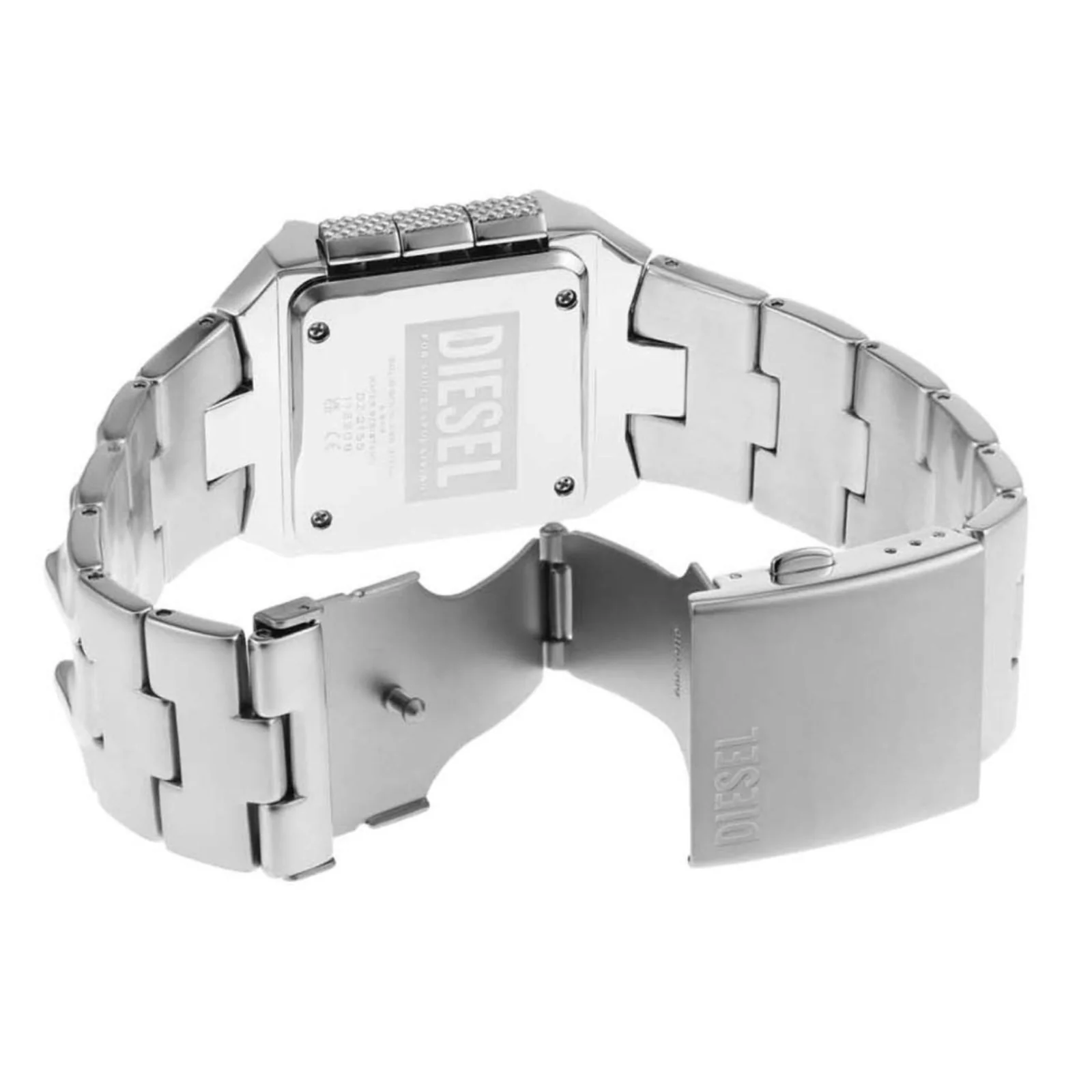 Diesel Croco Digi Men's 33mm Digital Bracelet Watch - Silver - Image 3