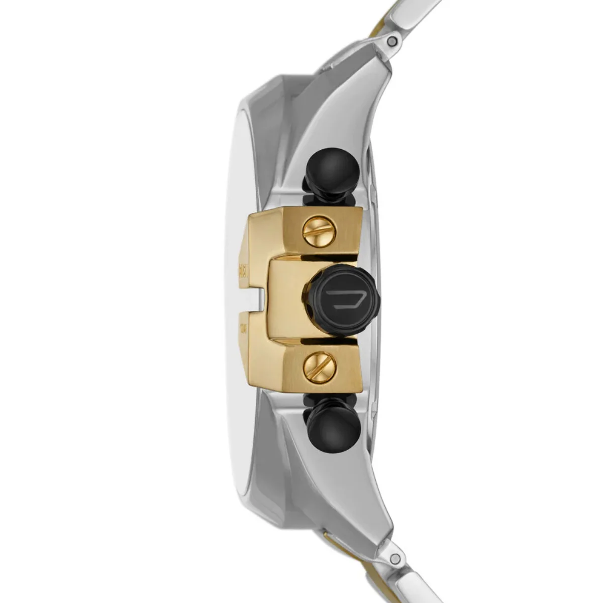 Diesel Mega Chief Men's Two-Tone Bracelet Watch - Black Dial - Image 2