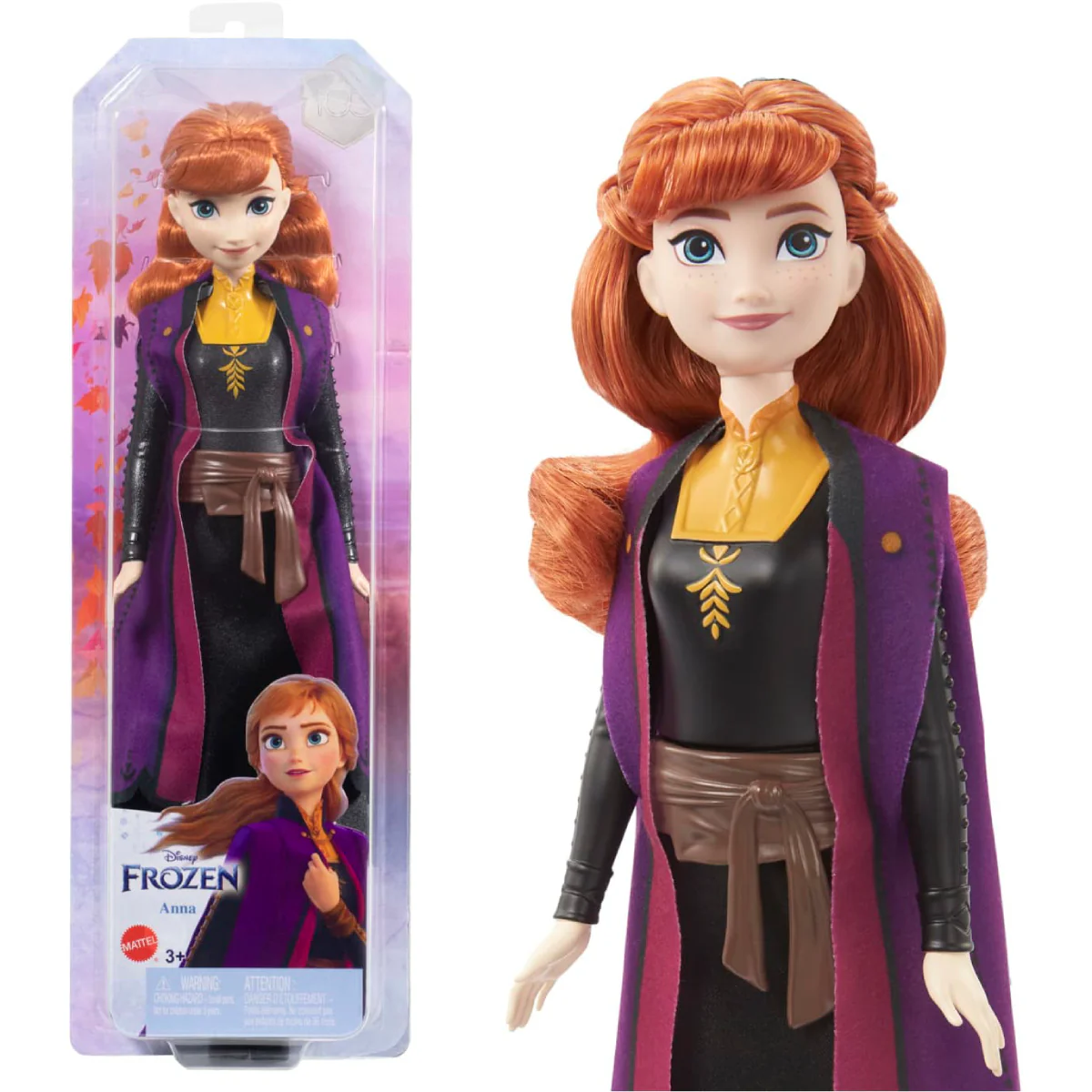 Disney Frozen 2 Anna Fashion Doll with Accessory - Black/Purple - Image 5