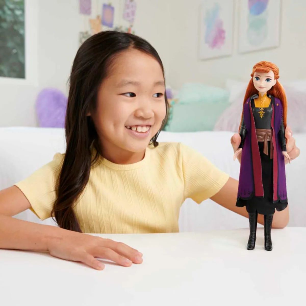 Disney Frozen 2 Anna Fashion Doll with Accessory - Black/Purple - Image 6
