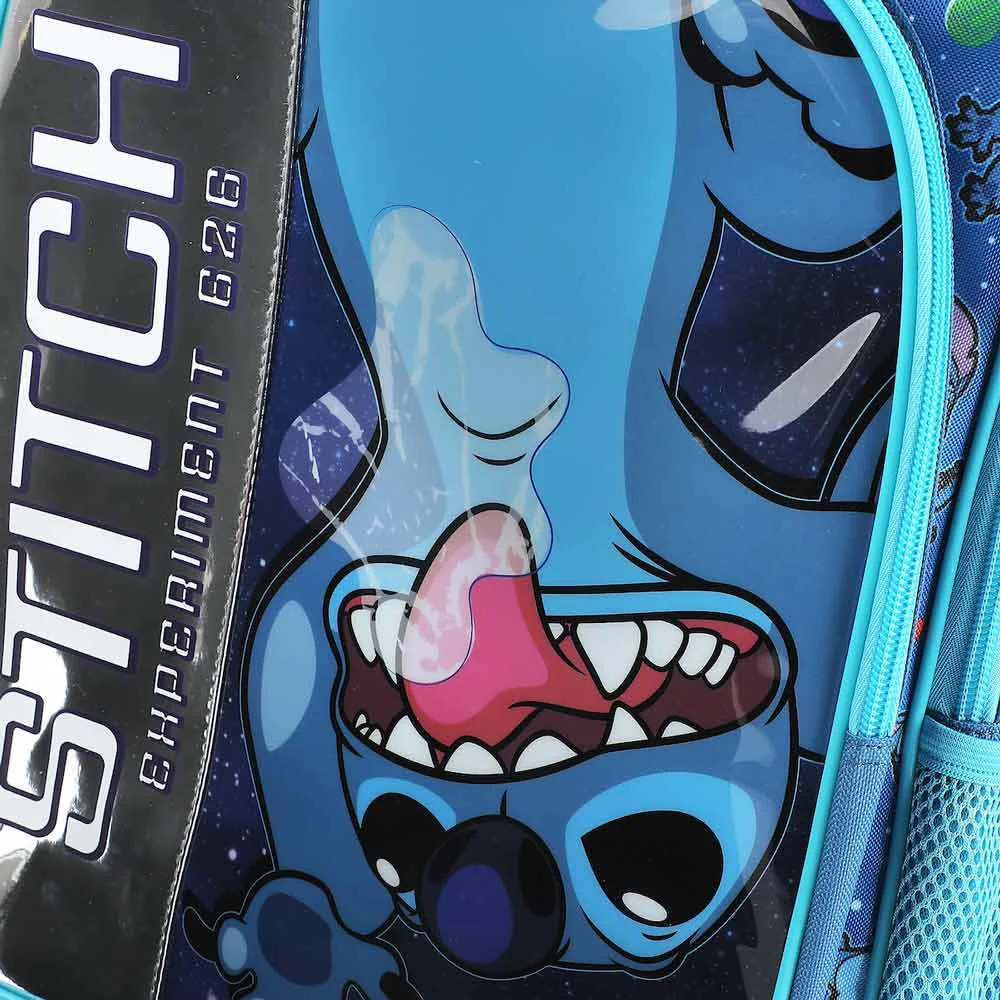 Disney Lilo & Stitch 20" Youth Trolley Backpack with Rolling Wheels - Blue - Image 4