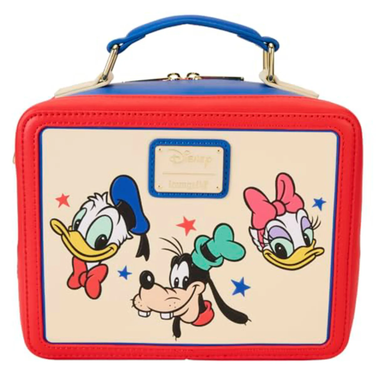Disney Mickey and Friends Classic Lunchbox Crossbody Bag - Red/Blue - Image 3