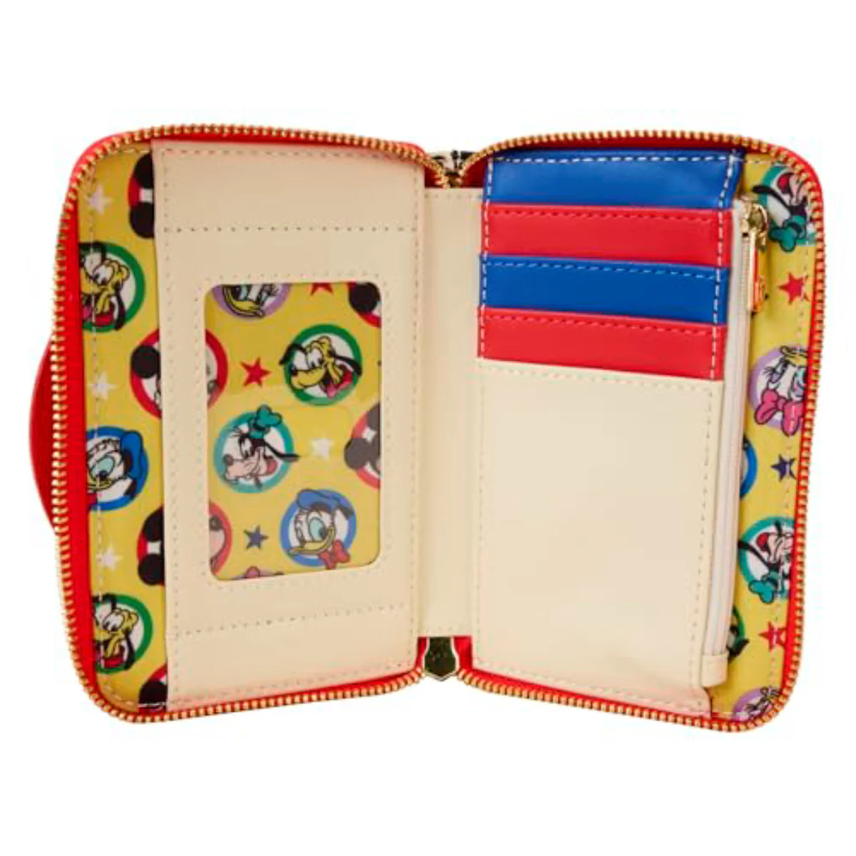 Disney Mickey and Friends Classic Zip Around Wallet - Red - Image 2
