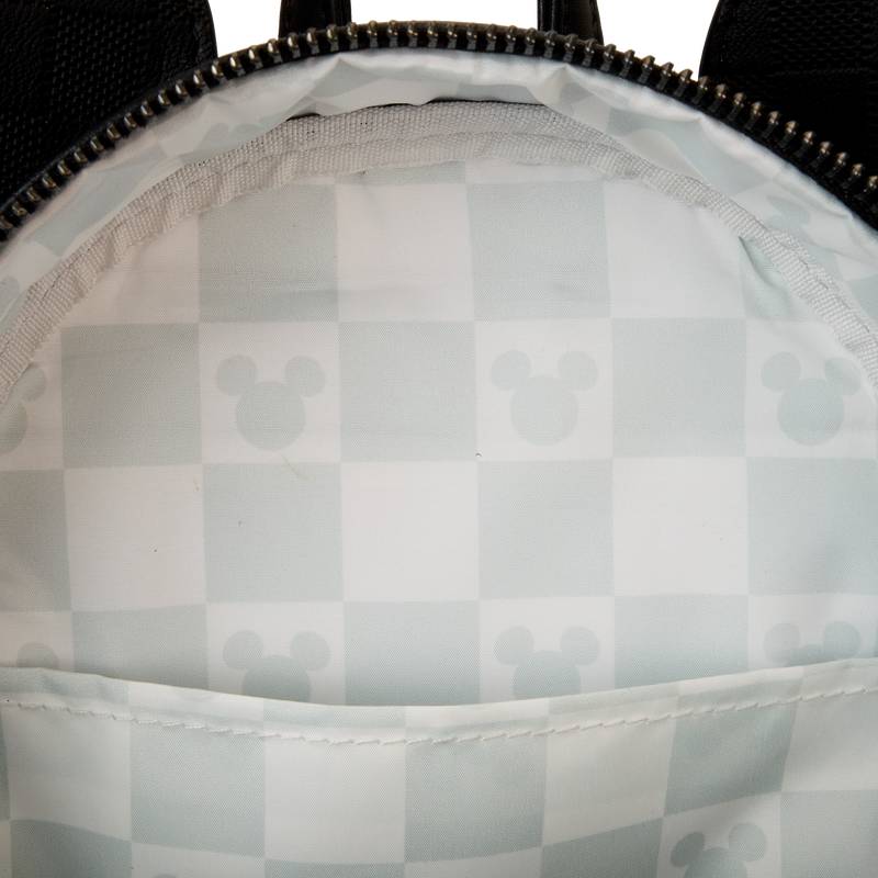 Disney Mickey Mouse Checkered Texture Mini Backpack - Black - Image 3