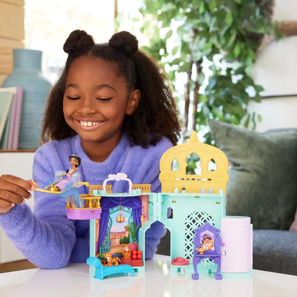 Disney Princess Jasmine Stacking Castle Doll House Playset with Small Doll - Image 6