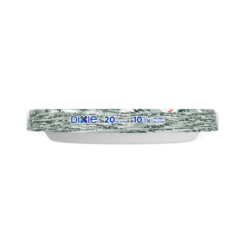 Dixie 10" Disposable Paper Plates (20-Count) - Image 2