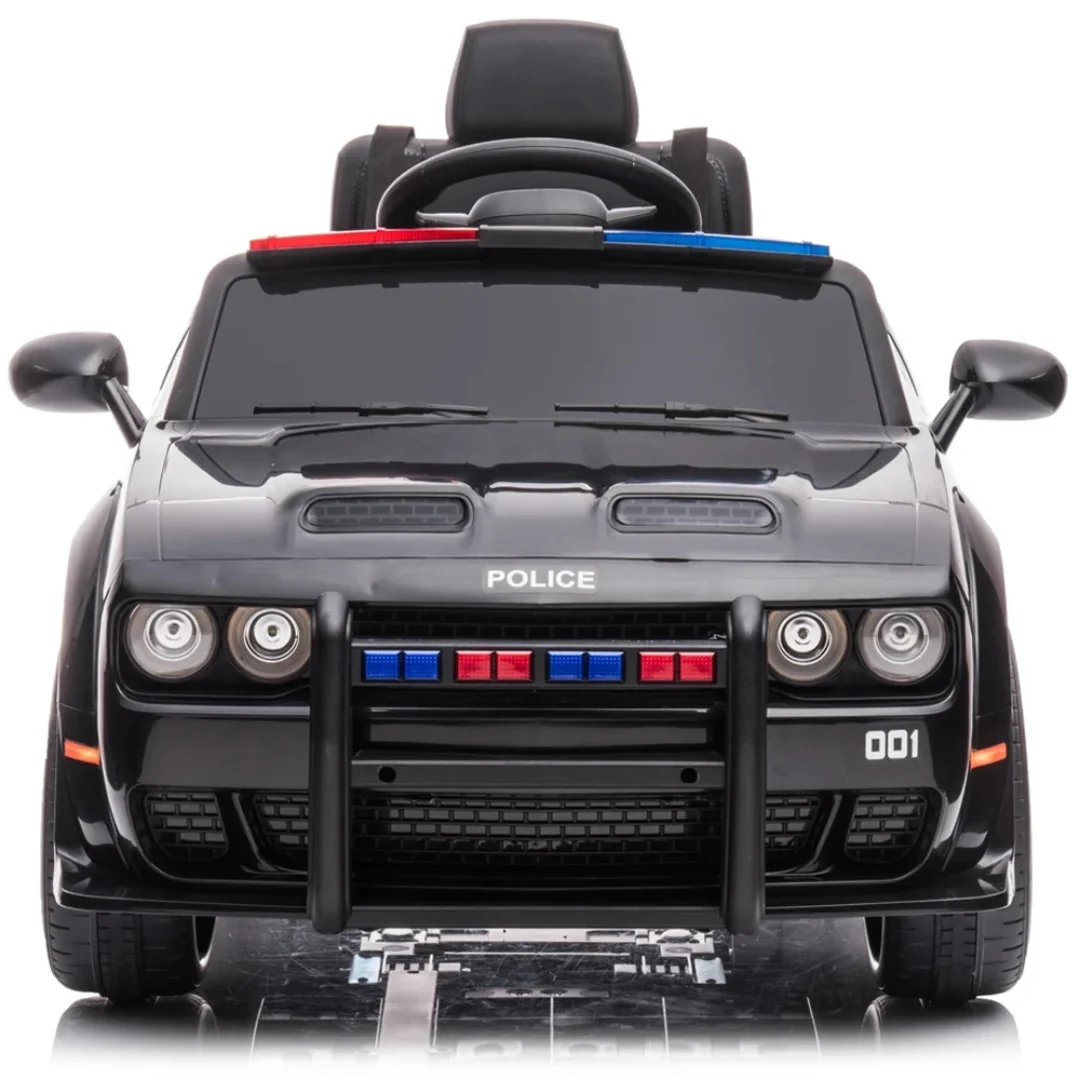 Dodge Challenger, 12V Electric Ride on Police Car with Remote Control - Image 4