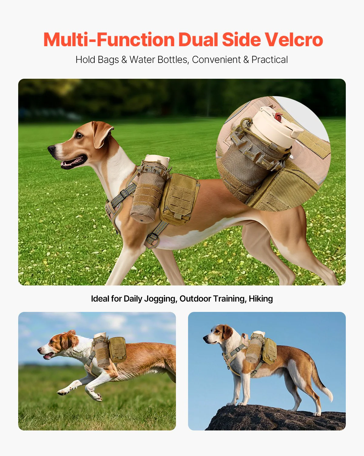 Dog Harness for Large Dogs No Pull Tactical Dog Harness Adjustable Pet Vest - Image 5