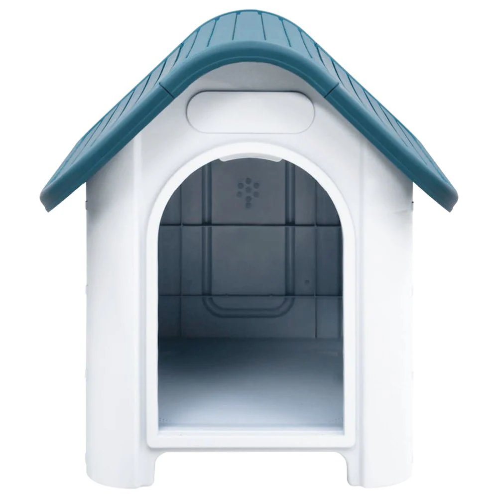 Dog House Blue and White Polypropylene Small Durable Dog House - Image 7