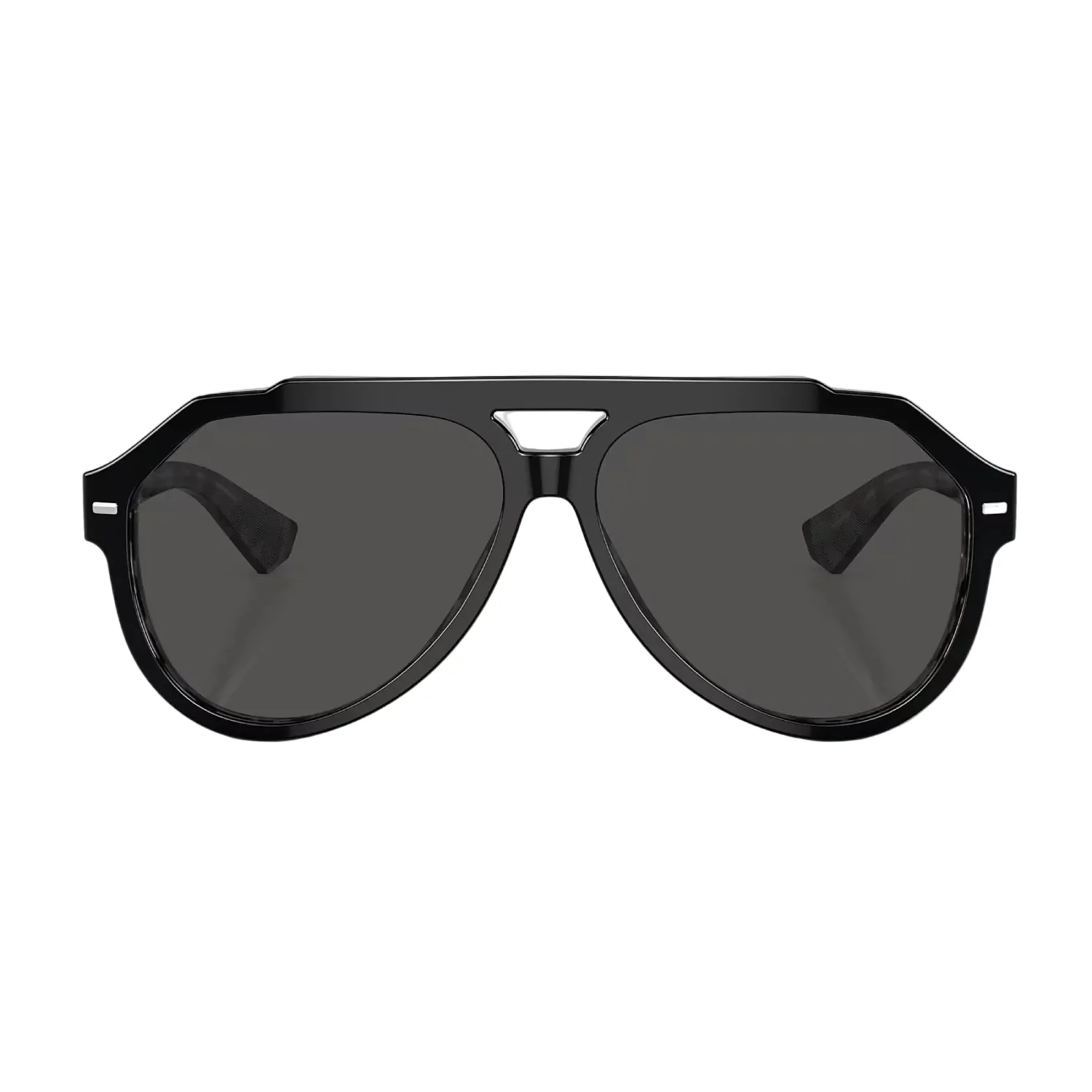 Dolce & Gabanna Men's DG4452 Pilot Solid Color Sunglasses - Black On Gray Havana/Dark Gray - Image 2