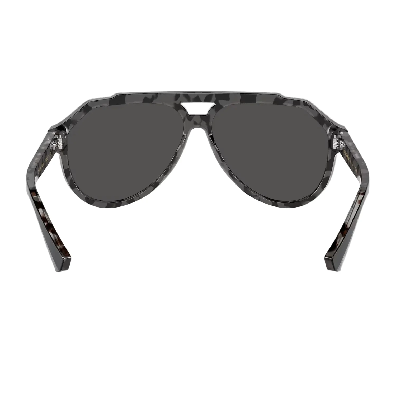 Dolce & Gabanna Men's DG4452 Pilot Solid Color Sunglasses - Black On Gray Havana/Dark Gray - Image 5