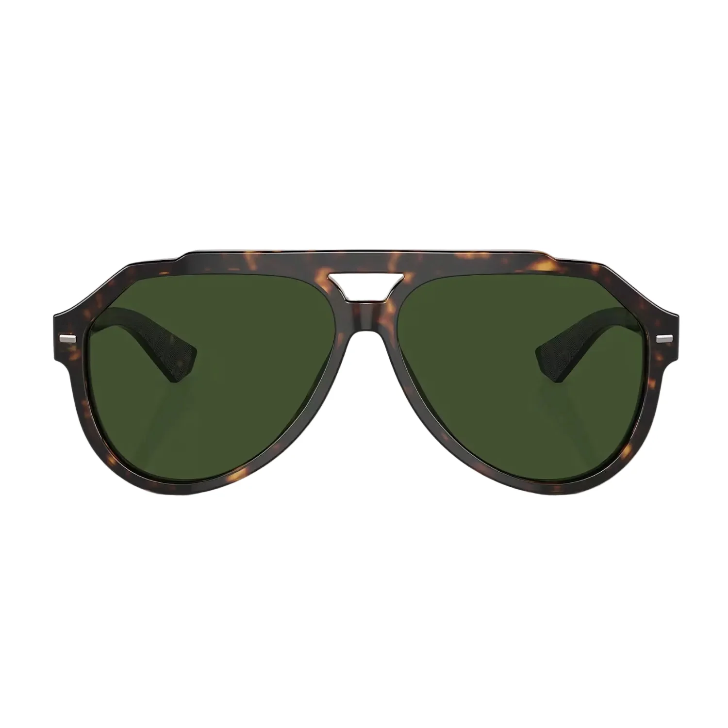 Dolce & Gabanna Men's DG4452 Pilot Solid Color Sunglasses - Havana/Dark Green - Image 2