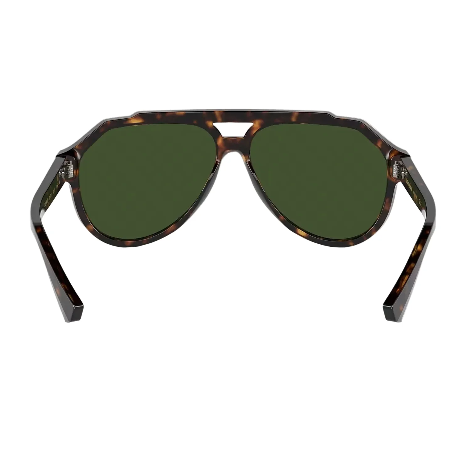 Dolce & Gabanna Men's DG4452 Pilot Solid Color Sunglasses - Havana/Dark Green - Image 5