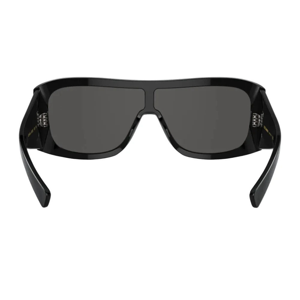 Dolce & Gabanna Men's DG4454 Rectangle Solid Color Sunglasses - Black/Dark Gray - Image 5