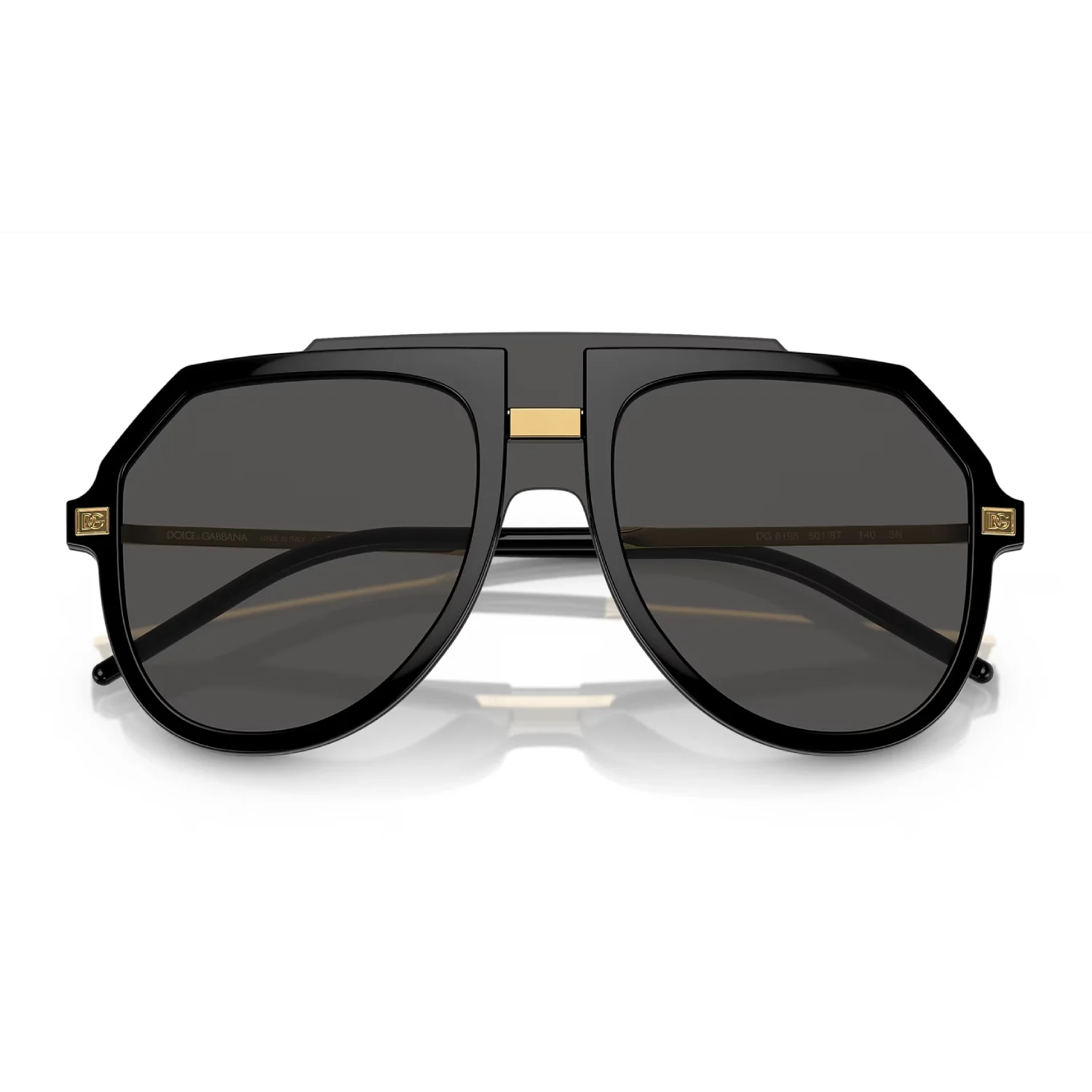 Dolce & Gabanna Men's DG6195 Pilot Solid Color Sunglasses - Image 3