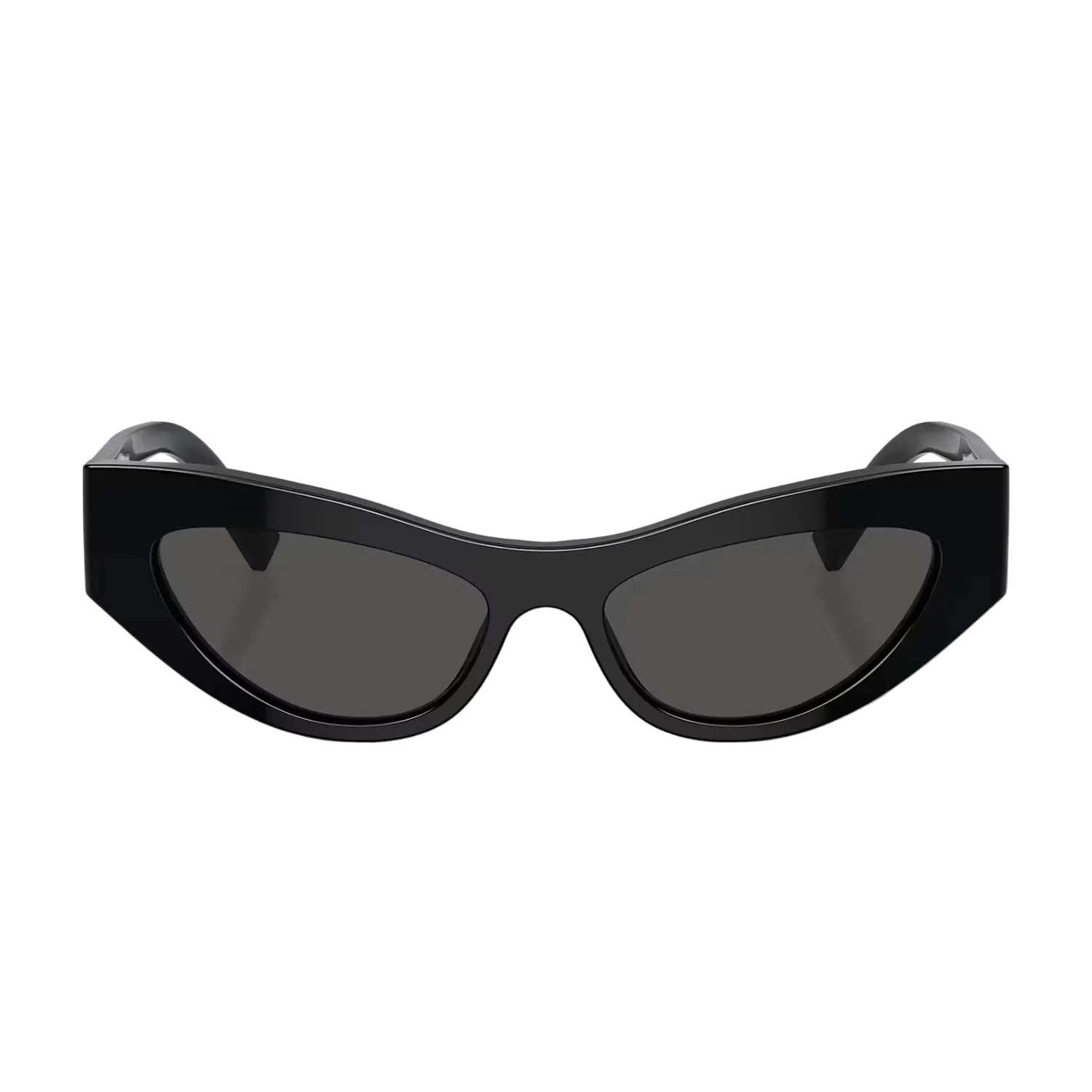 Dolce & Gabanna Women's DG4450 Cat Eye Solid Color Sunglasses - Black/Dark Gray - Image 2