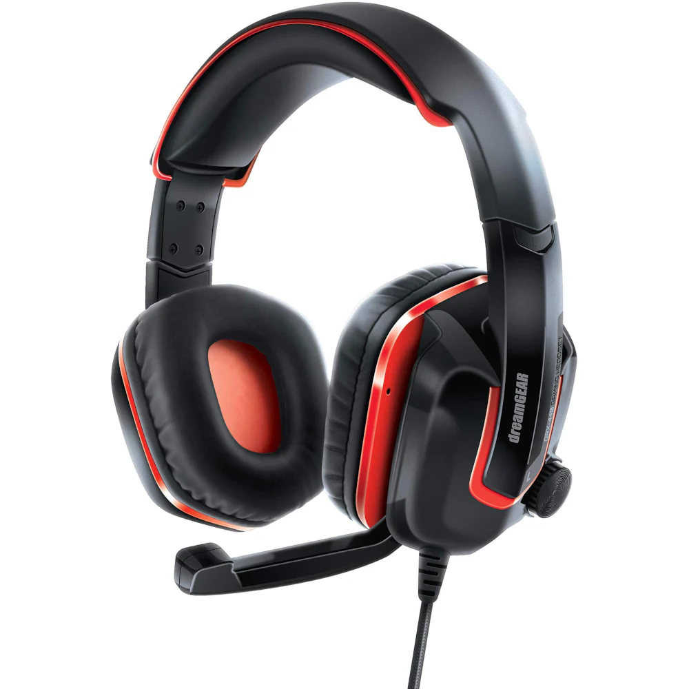DreamGEAR Nintendo Switch Wired Gaming Headset - Black/Red