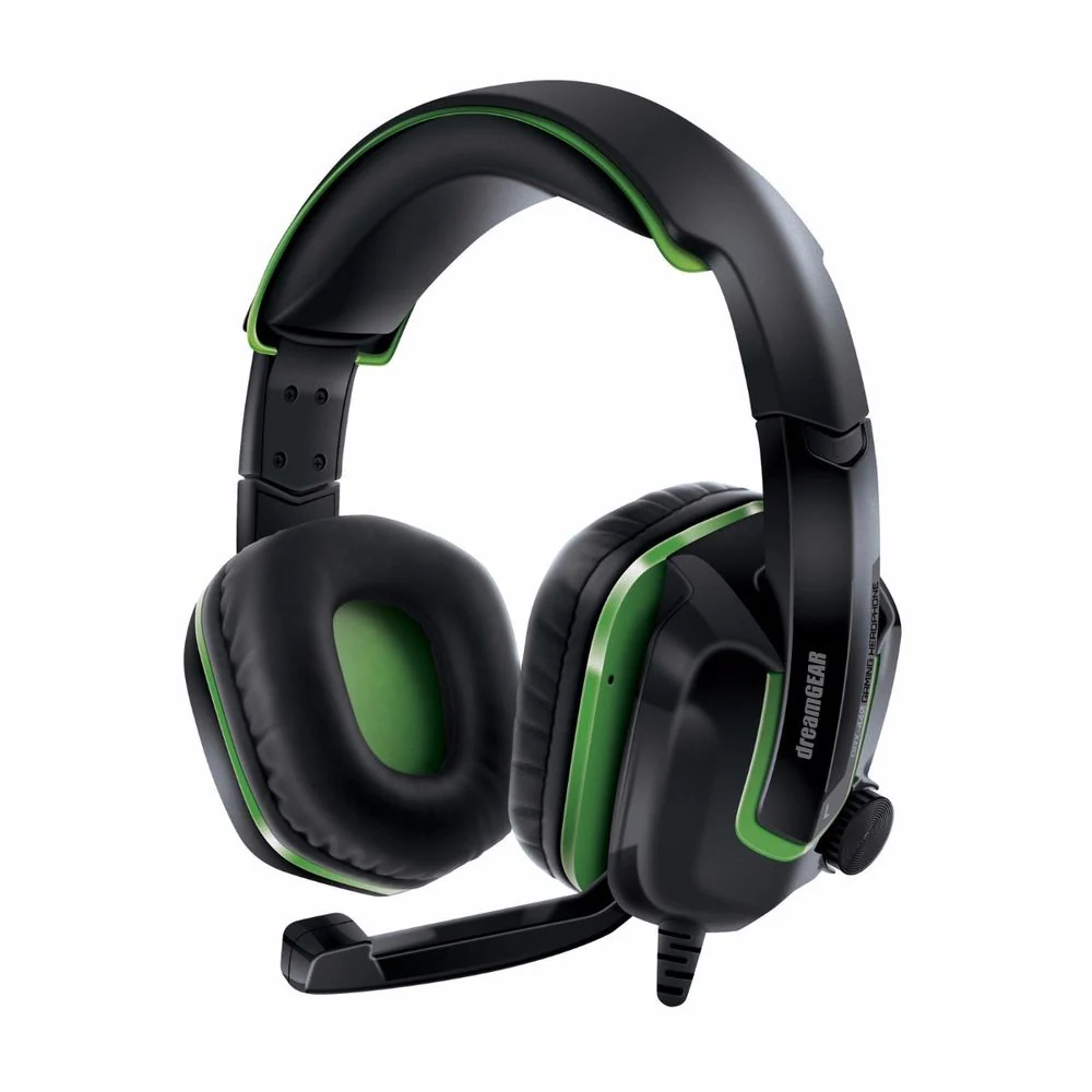 DreamGEAR Xbox One Wired Headset - Black/Green