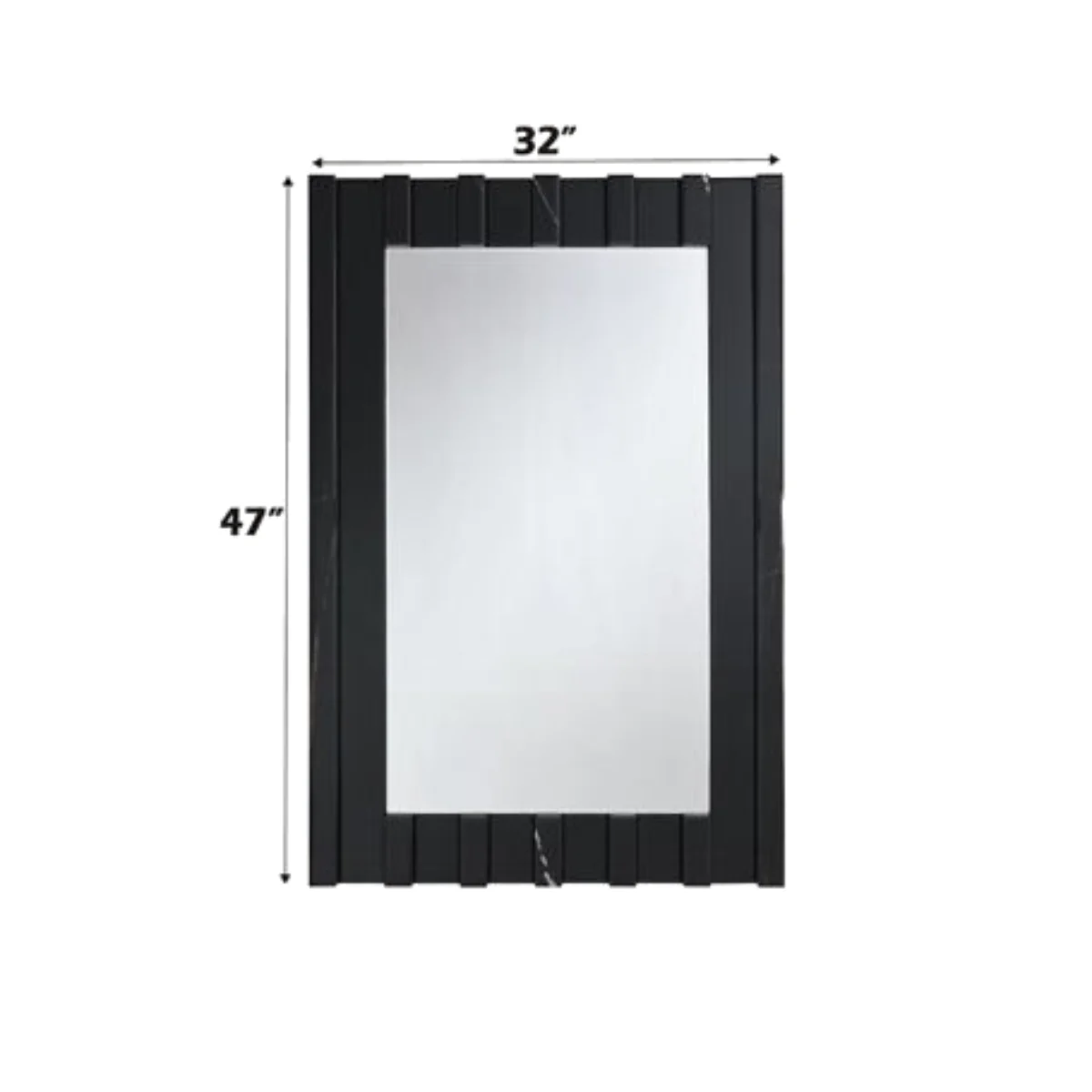 Drisana 47" x 32" Rectangular Accent Mirror by Acme Furniture - Black - Image 5