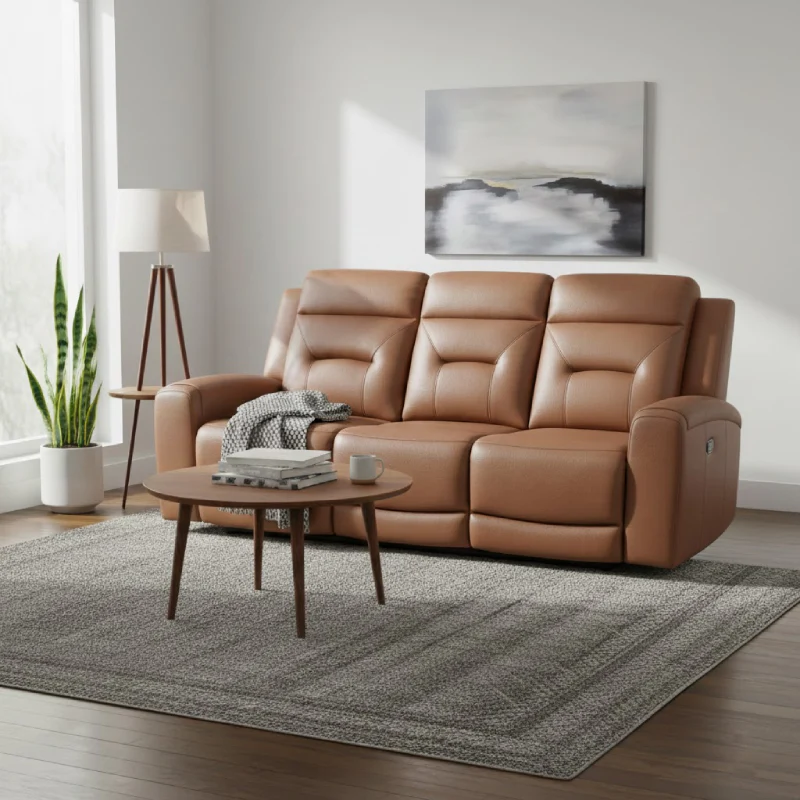 Edna Power Motion Sofa by Best Home - Brown