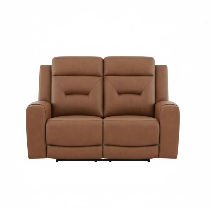 Edna Power Reclining Loveseat by Best Home - Brown - Image 2