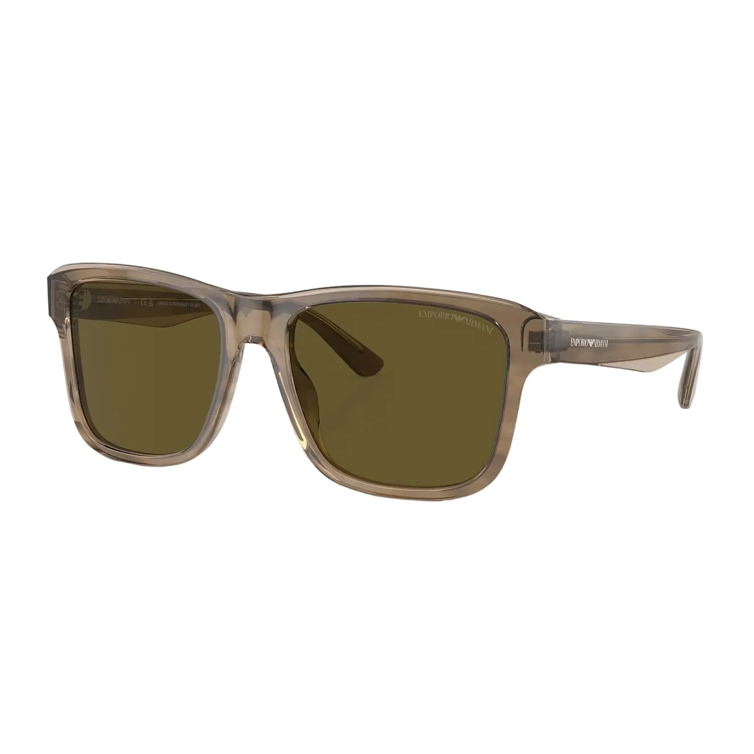Emporio Armani Men's EA4208 Square Solid Color Sunglasses