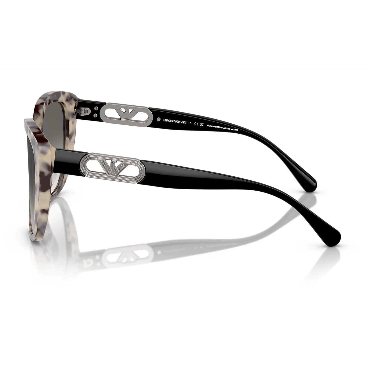 Emporio Armani Women's EA4214U Butterfly Gradient Sunglasses - Shiny Havana Cream/Gray Gradient - Image 4