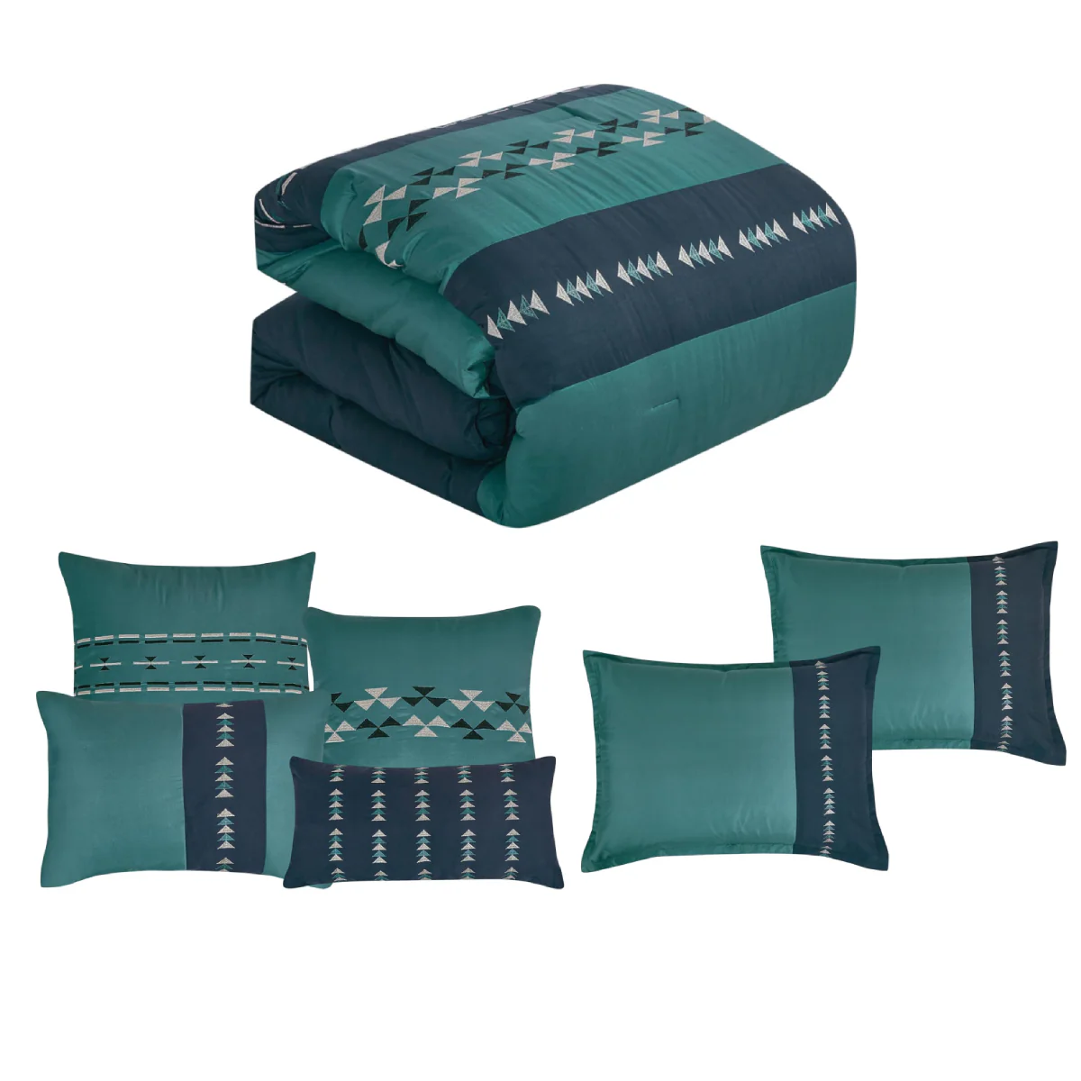ESCA Antigone Comforter Set (7-Piece) - Green - Image 6