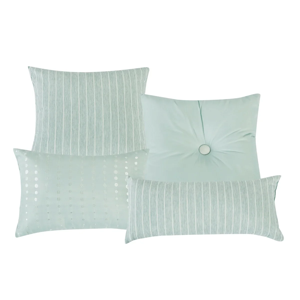 ESCA Bimala Queen Size Comforter Set (7-Pieces) - Green - Image 4