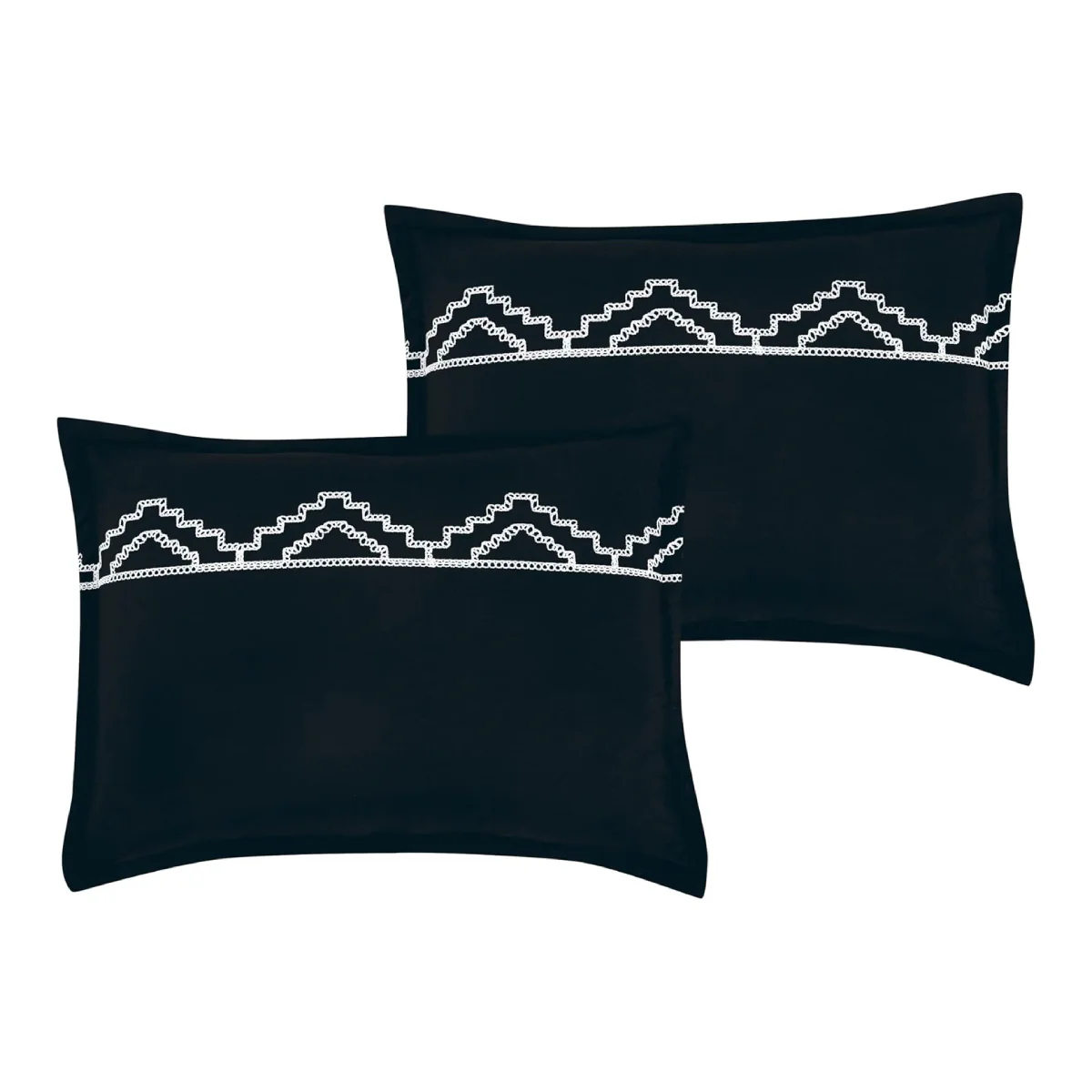 ESCA Euzebia Comforter Set (7-Piece) - Black/White - Image 2