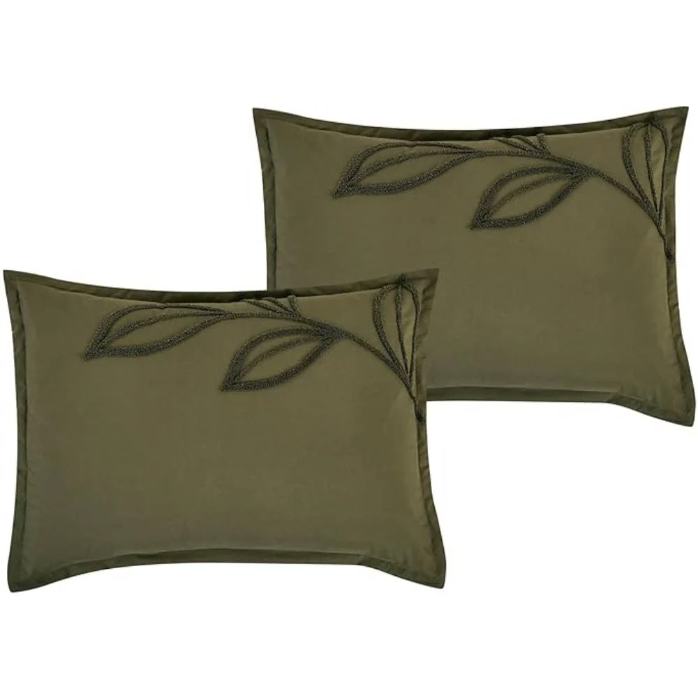 ESCA Floral Apria Chenille Comfort Set (5-Piece) - Green - Image 8